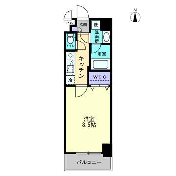 アルファレガロ南中央(1K/6階)の間取り写真