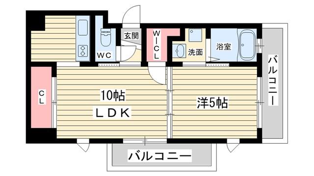 ルグラン弐番館Aタイプ(1LDK/3階)の間取り写真