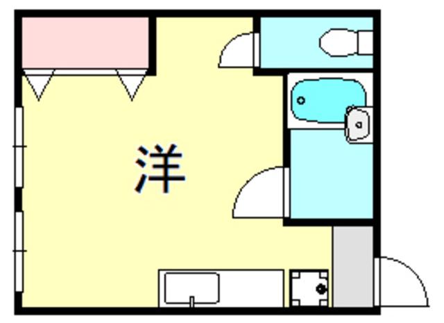 松本マンション(ワンルーム/1階)の間取り写真