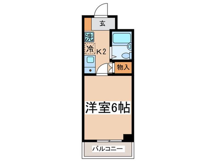 檜の森ハイツ(1K/3階)の間取り写真