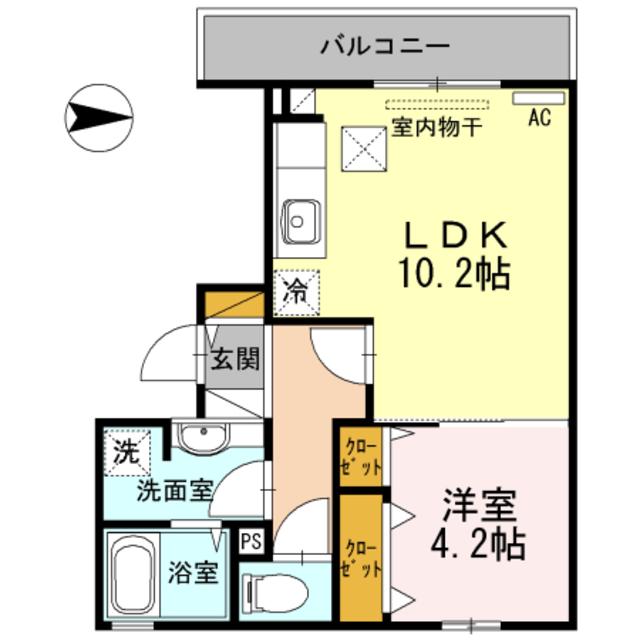メゾン・プレミール(1LDK/1階)の間取り写真