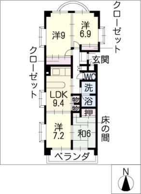 ジュノス(4LDK/4階)の間取り写真