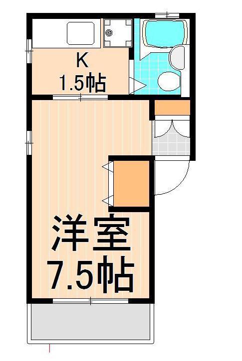 アローラ20(1K/3階)の間取り写真
