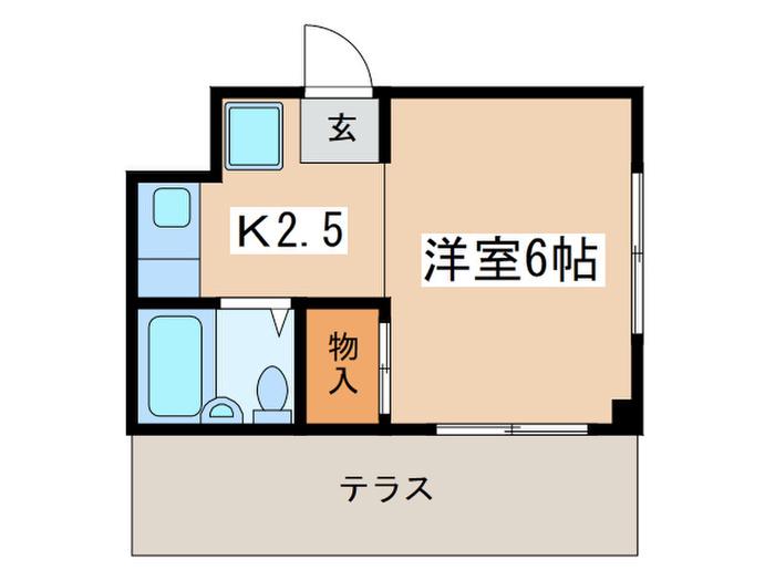 メゾンK(1K/1階)の間取り写真