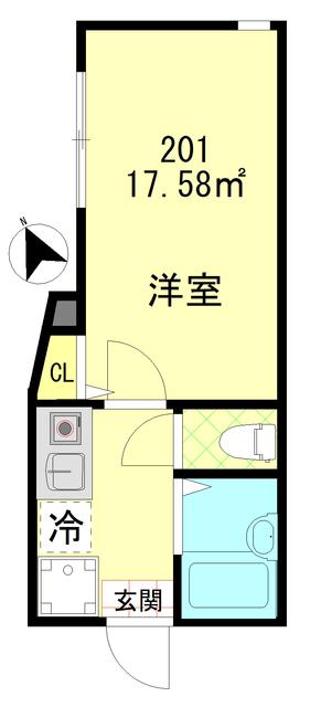 グレース練馬桜台(1K/2階)の間取り写真