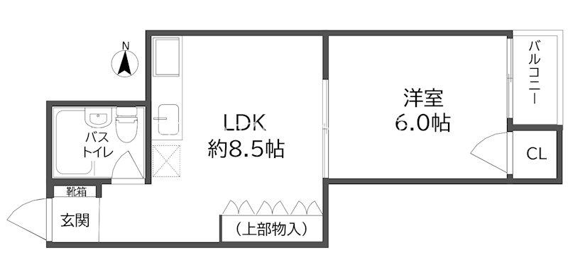 コーポ恵(1LDK/1階)の間取り写真