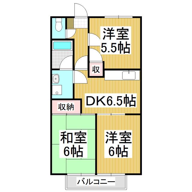 サープラスIIIミネ(3DK/2階)の間取り写真