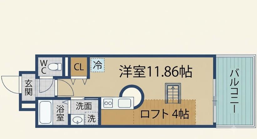 YSKBLD(ワンルーム/11階)の間取り写真