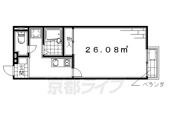 レオネクストステュディオ(1K/2階)の間取り写真