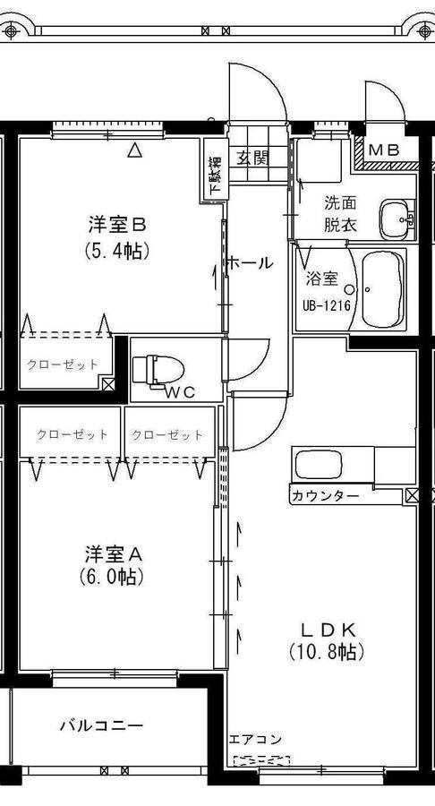 グランツ キャビン(2LDK/1階)の間取り写真