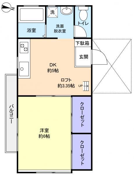 風見鶏館8(1DK/2階)の間取り写真