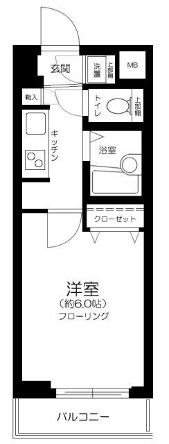 菱和パレス世田谷桜新町(1K/3階)の間取り写真
