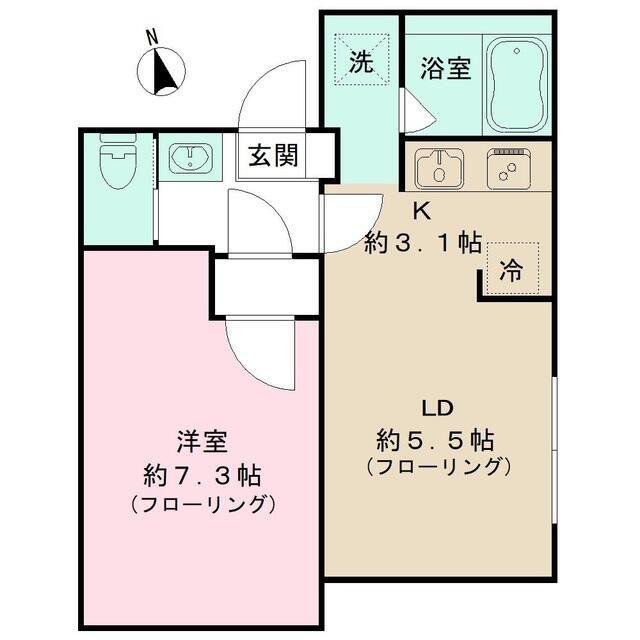 ドゥルーチェ(1LDK/3階)の間取り写真