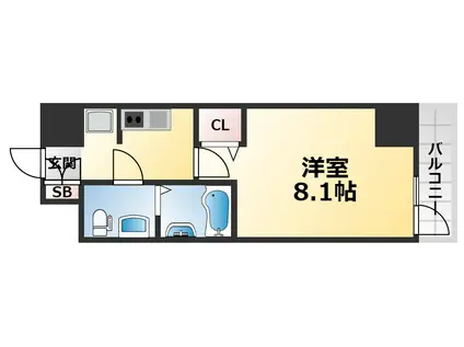 アドバンス神戸グルーブII(1K/3階)の間取り写真