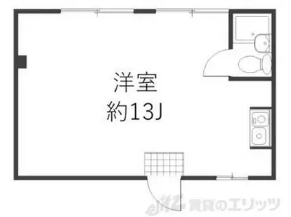 ブードワールマンション(ワンルーム/4階)の間取り写真