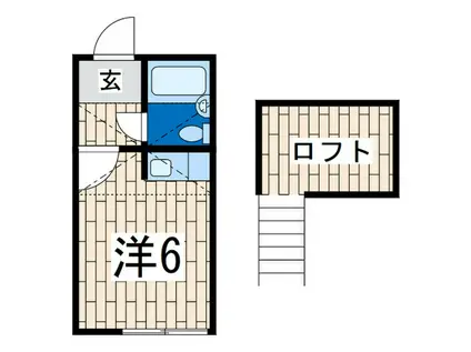 ガーデンハイツ金沢B(ワンルーム/2階)の間取り写真