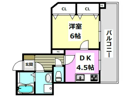 GRAND COMFORT MIZUO(1DK/3階)の間取り写真