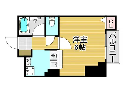 エステムプラザ梅田ウエスト(1K/9階)の間取り写真