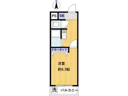 K3-NAKAJIMA(1K/1階)の間取り写真