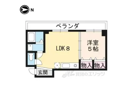 ゴールデンフリース(1LDK/2階)の間取り写真