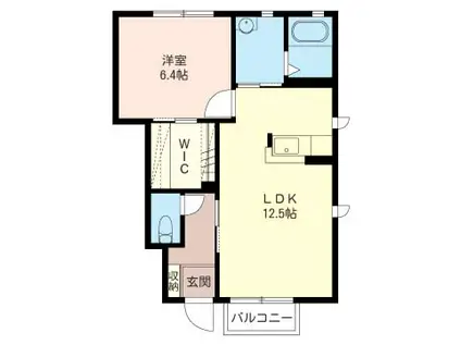 シャーメゾン・パレス(1LDK/1階)の間取り写真