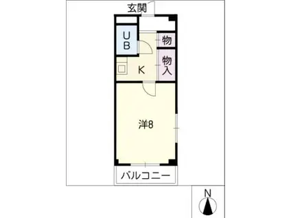 メゾン榊原(1K/2階)の間取り写真