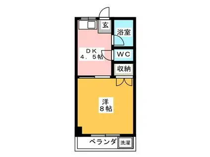 辻マンション(1DK/3階)の間取り写真