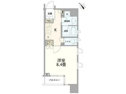 クオリア銀座三丁目(1K/4階)の間取り写真