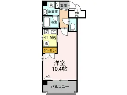 ETERNAL栄(1K/3階)の間取り写真