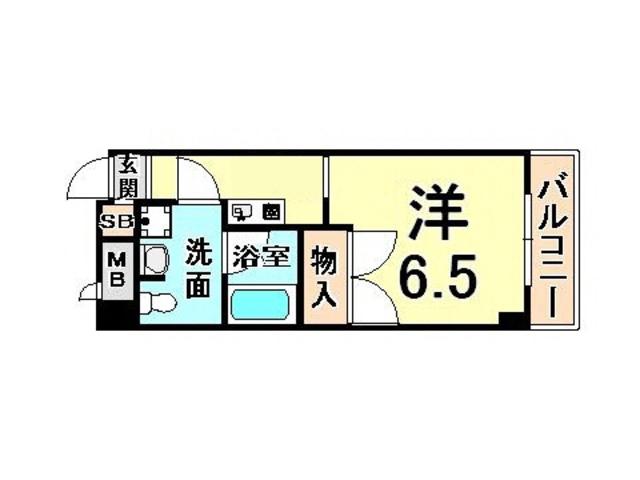 CRYSTAL PLAZA(1K/3階)の間取り写真