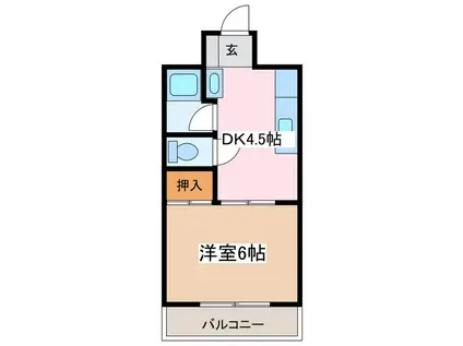 メゾン・ブランシェ(1DK/2階)の間取り写真