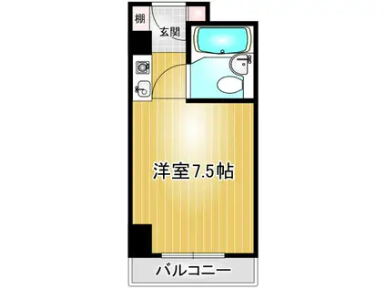 荘苑御園(1K/4階)の間取り写真