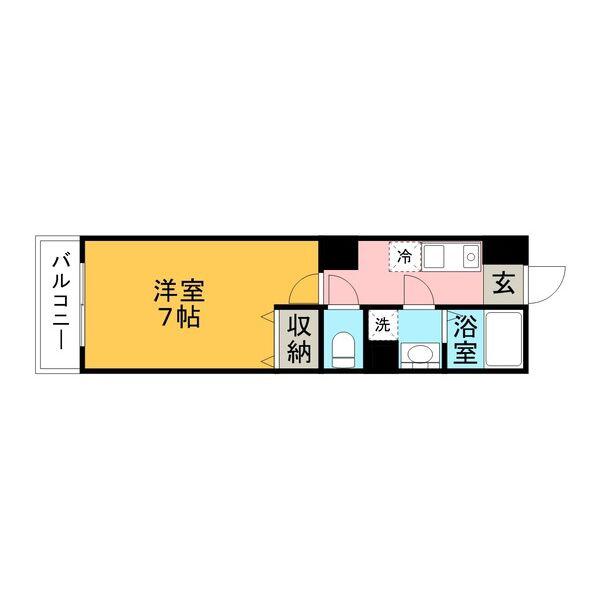サンライズ文京(1K/4階)の間取り写真