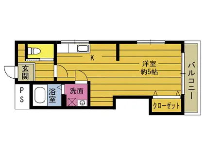 TMK高城(ワンルーム/2階)の間取り写真
