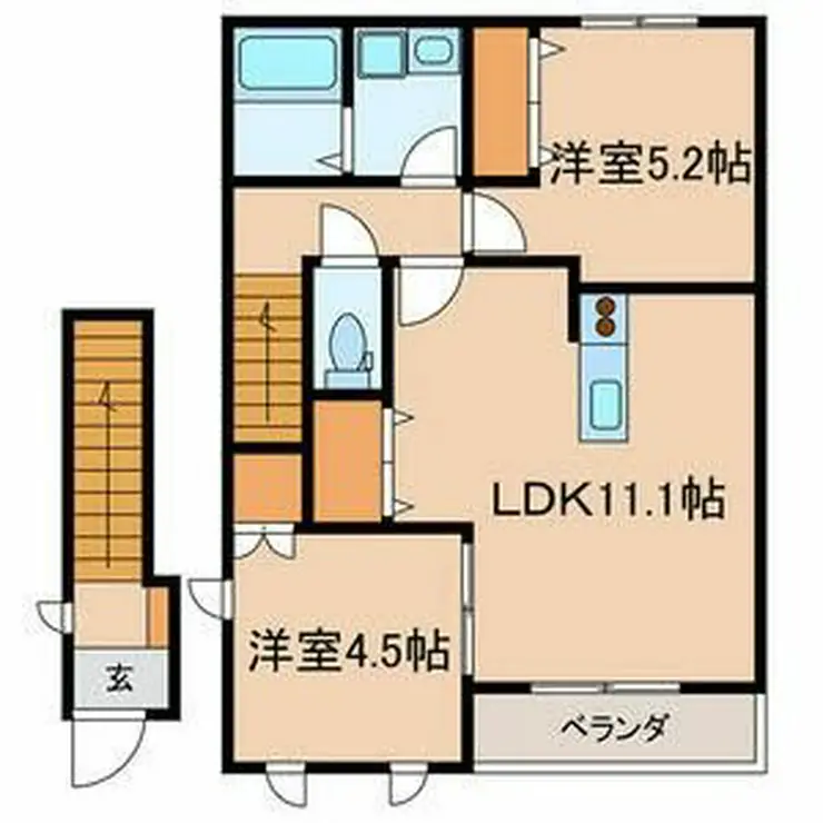 サンスルガC 2階階 間取り