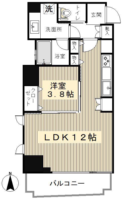 ソフィア白金(1LDK/3階)の間取り写真