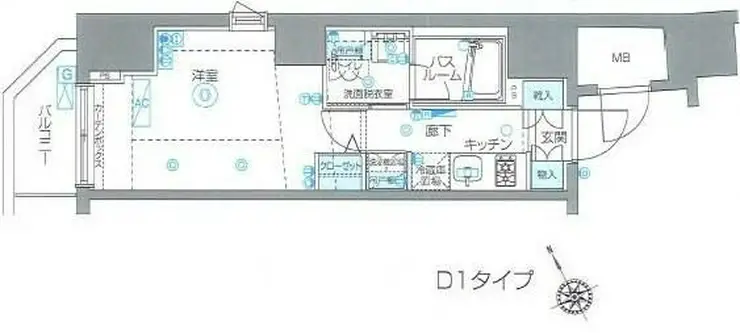 ZOOM恵比寿 2階階 間取り