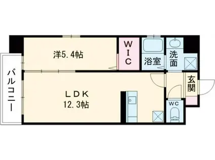 MUU.黒崎(1LDK/2階)の間取り写真