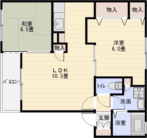メゾンボヌール(2LDK/1階)の間取り写真