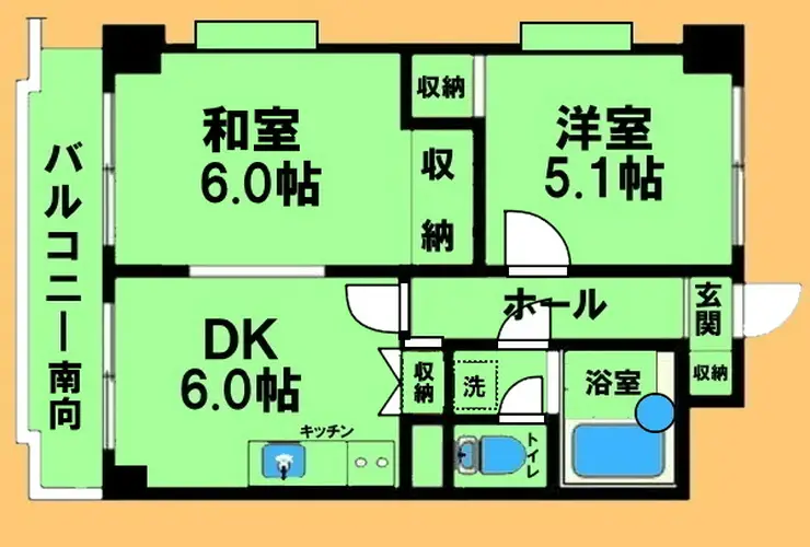 デイム橋本 6階階 間取り