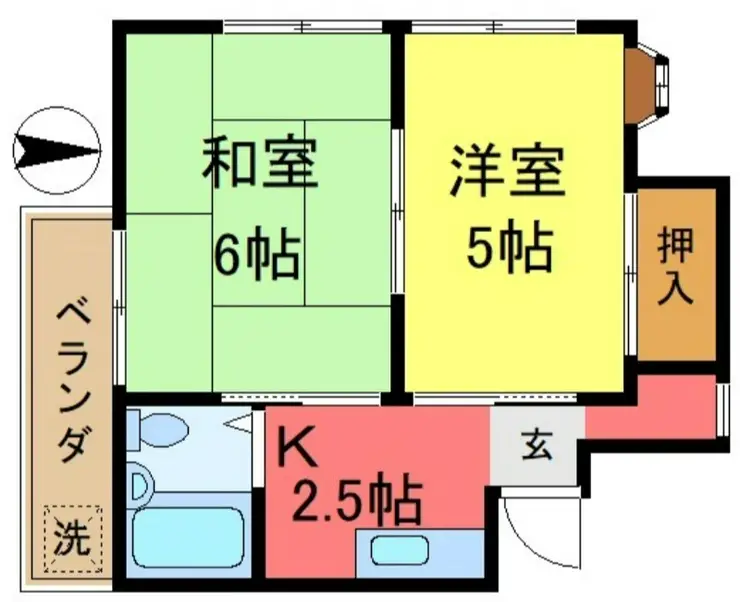 中村ハイツ 3階階 間取り