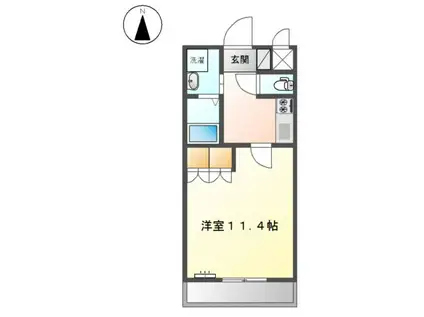 アメニティーハイツY(1K/2階)の間取り写真