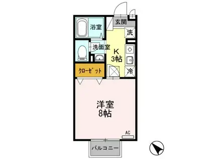 TS VOYAGE II(1K/1階)の間取り写真