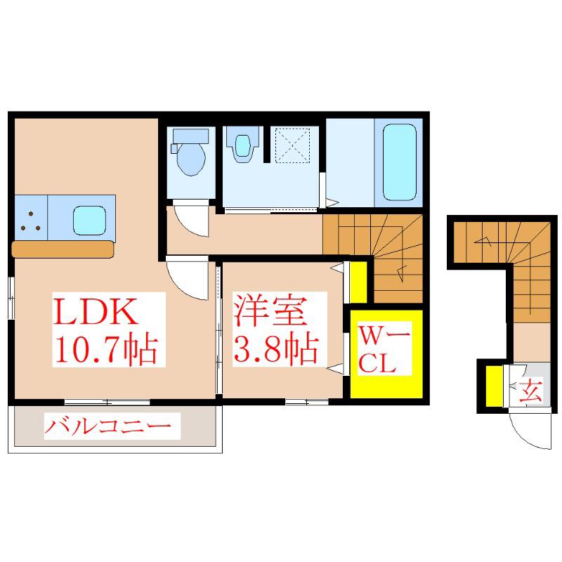 大福第8ビル(1LDK/2階)の間取り写真