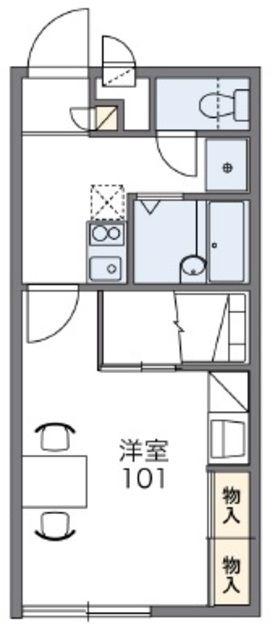 レオパレスビィグラッド(1K/1階)の間取り写真