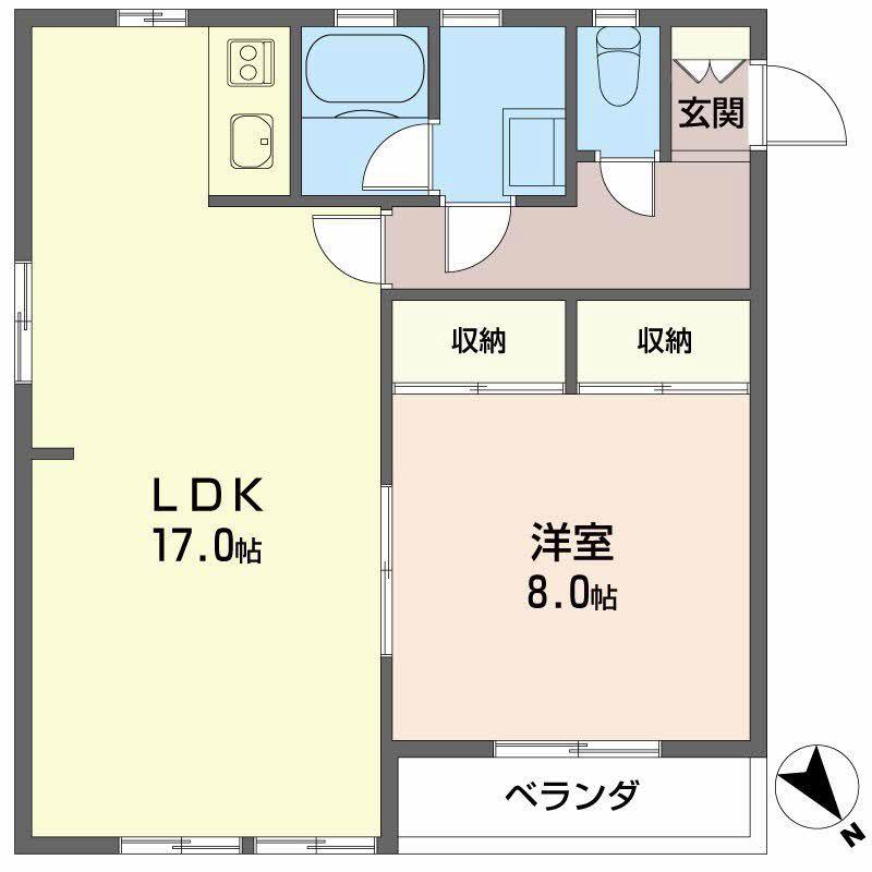 アーバンステージ(1LDK/2階)の間取り写真