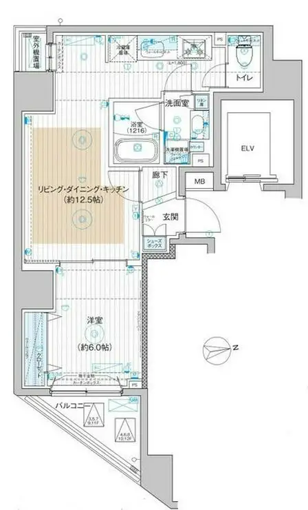 ブライズ東日本橋 7階階 間取り