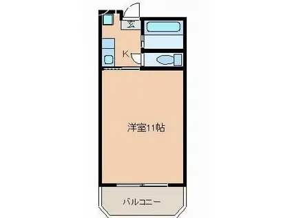 第4エルザビル(1K/7階)の間取り写真