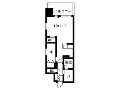 オープンレジデンシア天神今泉(1LDK/10階)の間取り写真