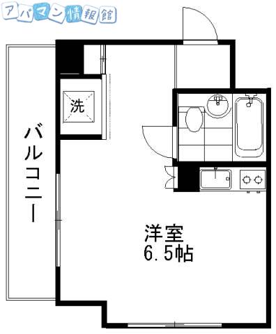ヴェルドミール万代(ワンルーム/5階)の間取り写真